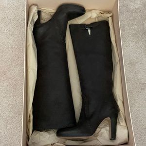 Prada 95 MM Buckle Tall Boots 36 1/2